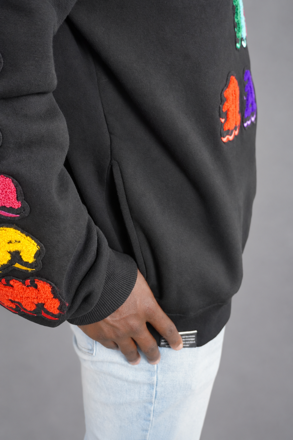 WORTHY IS HIS NAME | PREMIUM OVERSIZED CHENILLE SWEATSHIRT - SIDE POCKETS