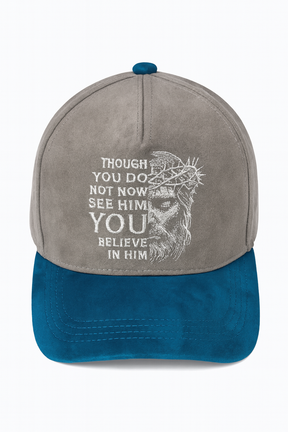 JESUS I BELIEVE – Premium Suede Embroidered Baseball Cap