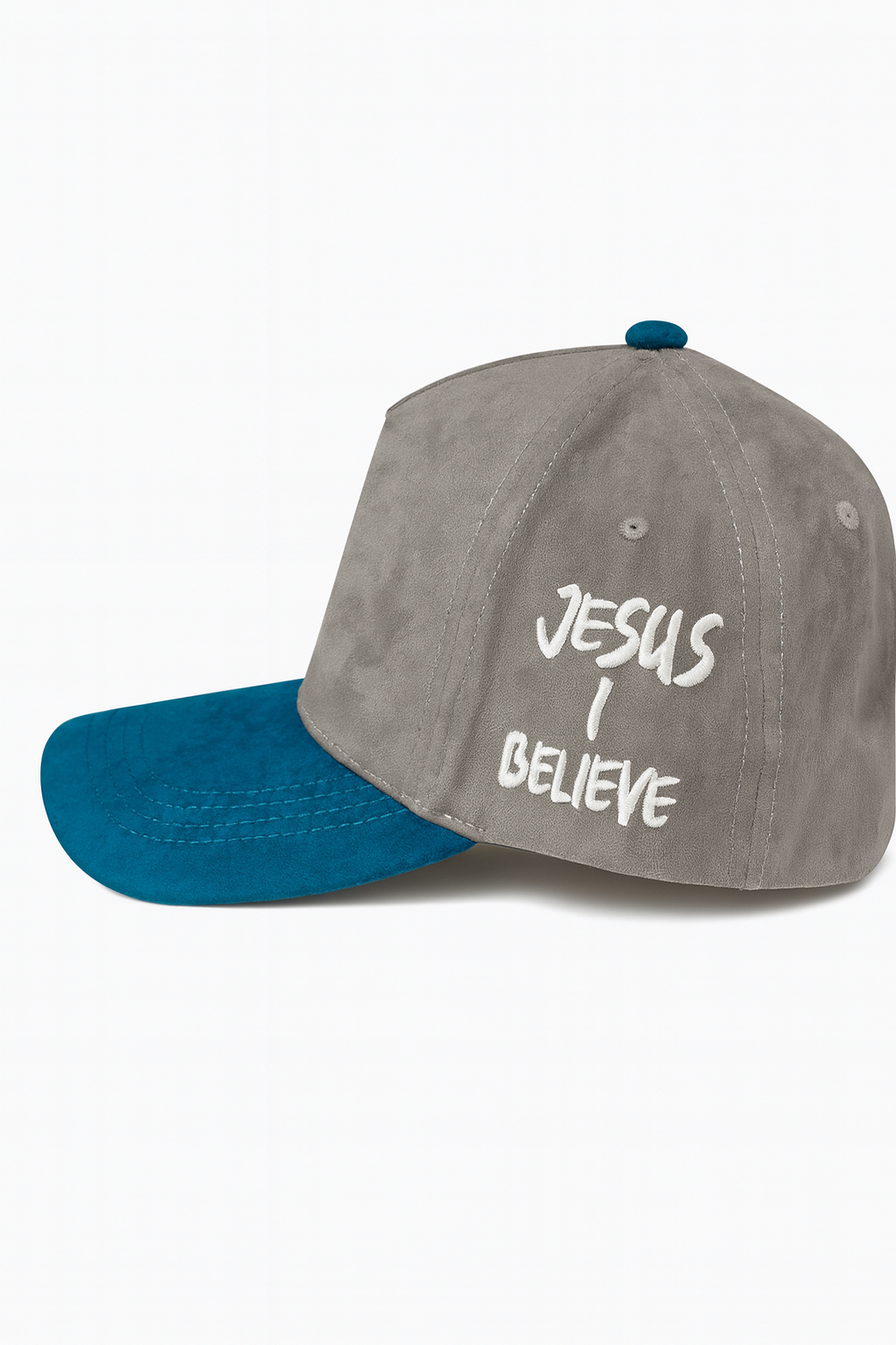 JESUS I BELIEVE – Premium Suede Embroidered Baseball Cap