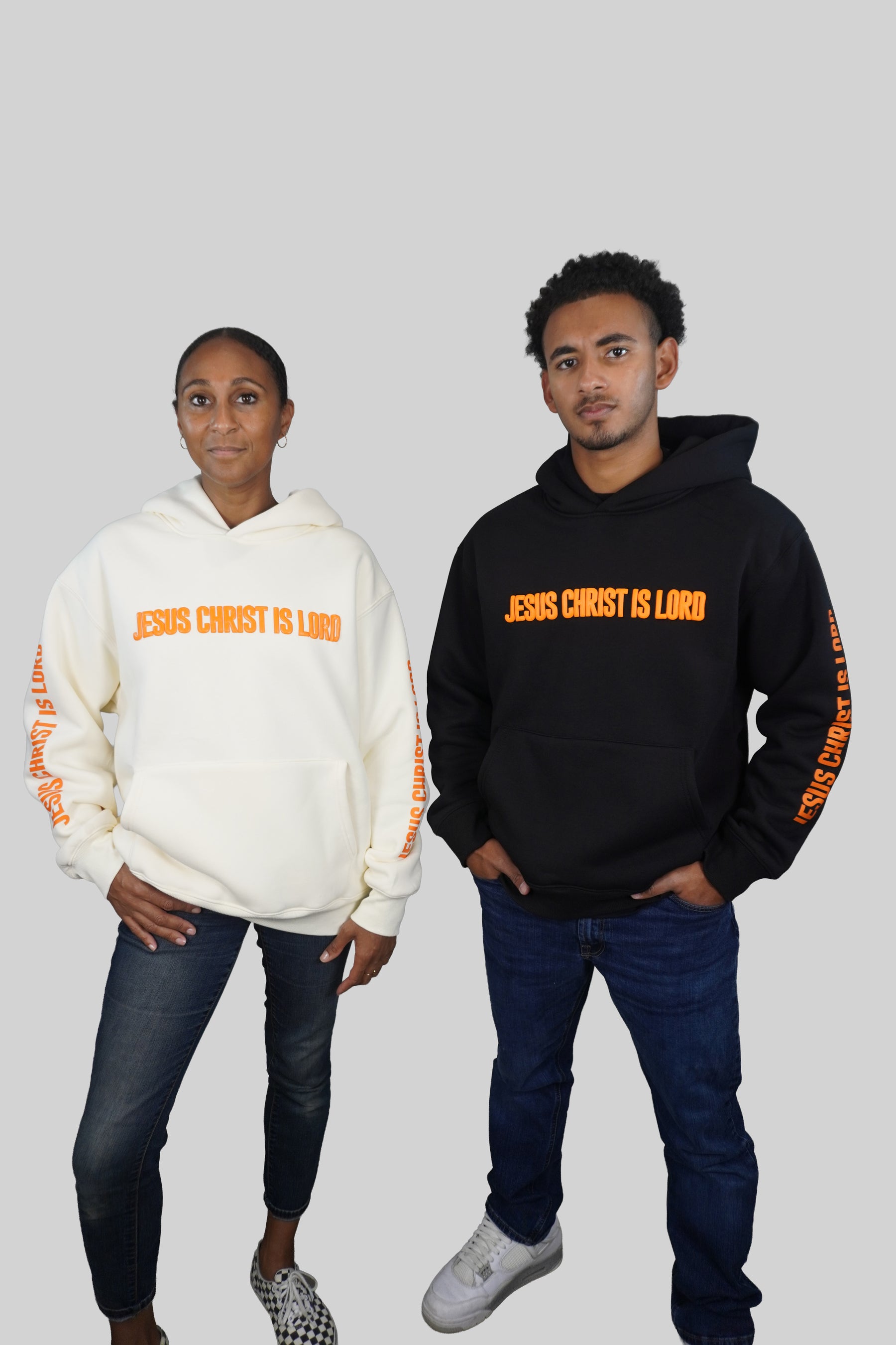 JESUS CHRIST IS LORD — SIGNATURE FULL FLEECE HOODIE I BLACK