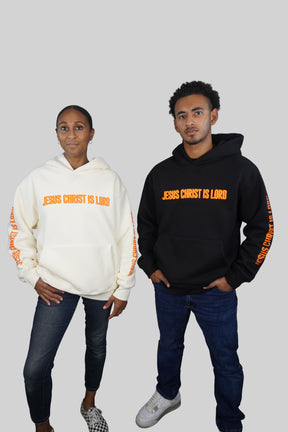 JESUS CHRIST IS LORD — SIGNATURE FULL FLEECE HOODIE I BLACK