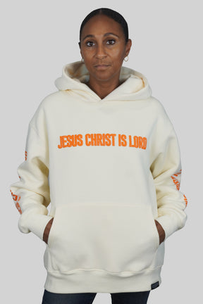 JESUS CHRIST IS LORD — SIGNATURE FULL FLEECE HOODIE i APRICOT