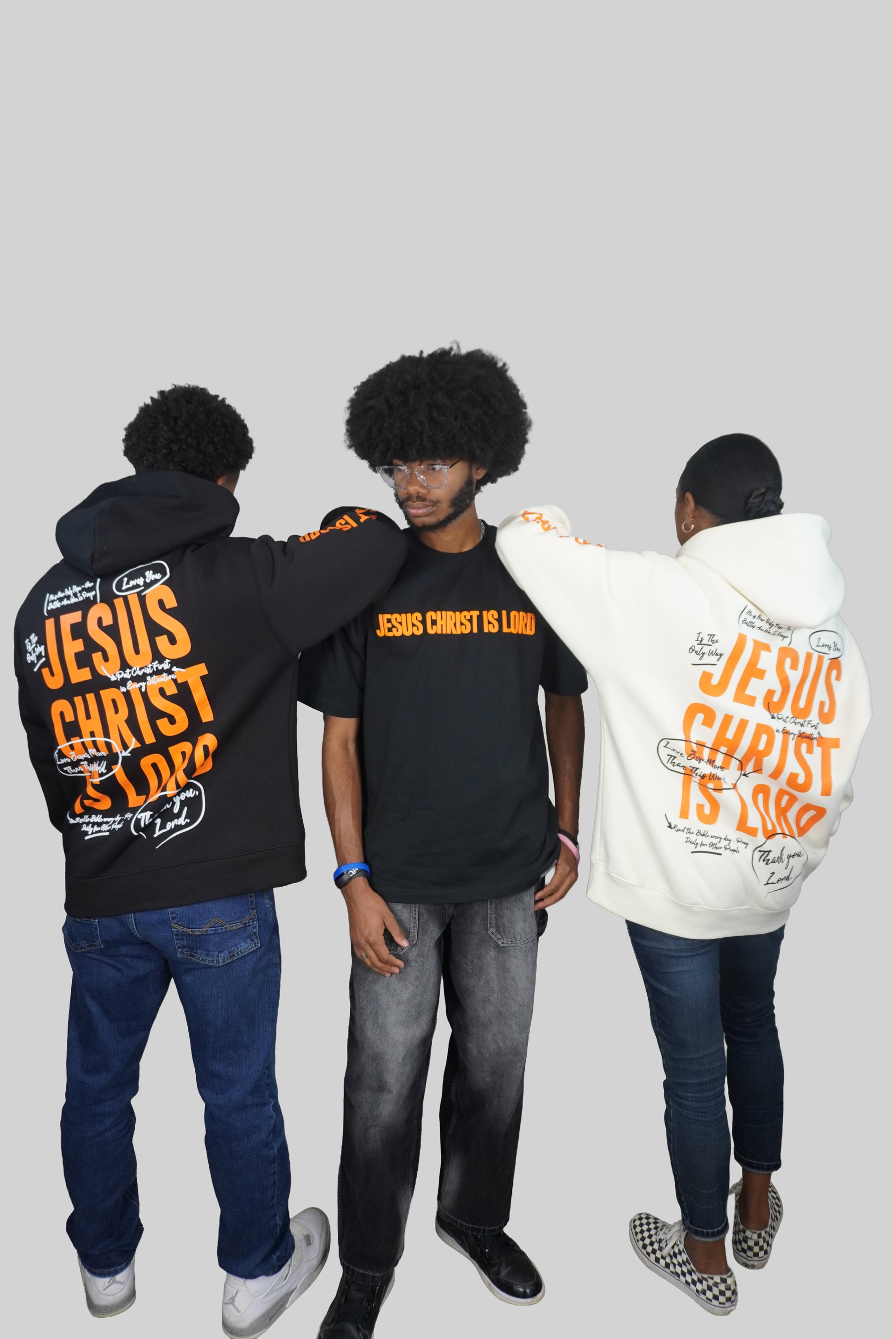 JESUS CHRIST IS LORD — SIGNATURE FULL FLEECE HOODIE I BLACK