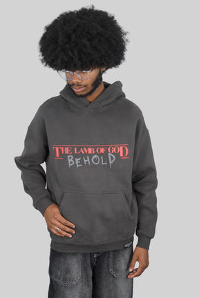 LAMB OF GOD™ — SIGNATURE 3D PUFF FULL FLEECE HOODIE l GRAY