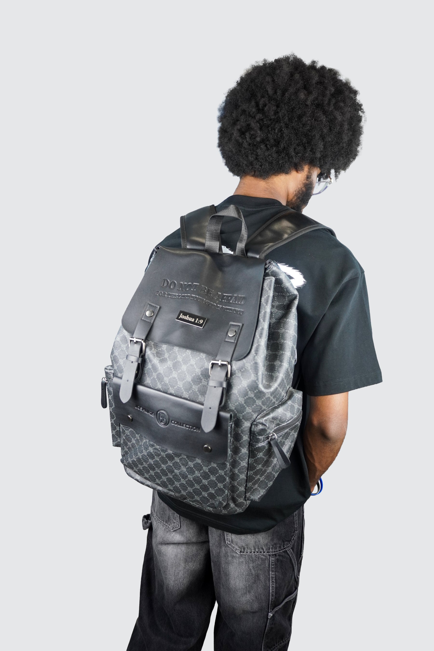 JOSHUA 1:9 — “DO NOT BE AFRAID” PREMIUM BACKPACK - BLACK