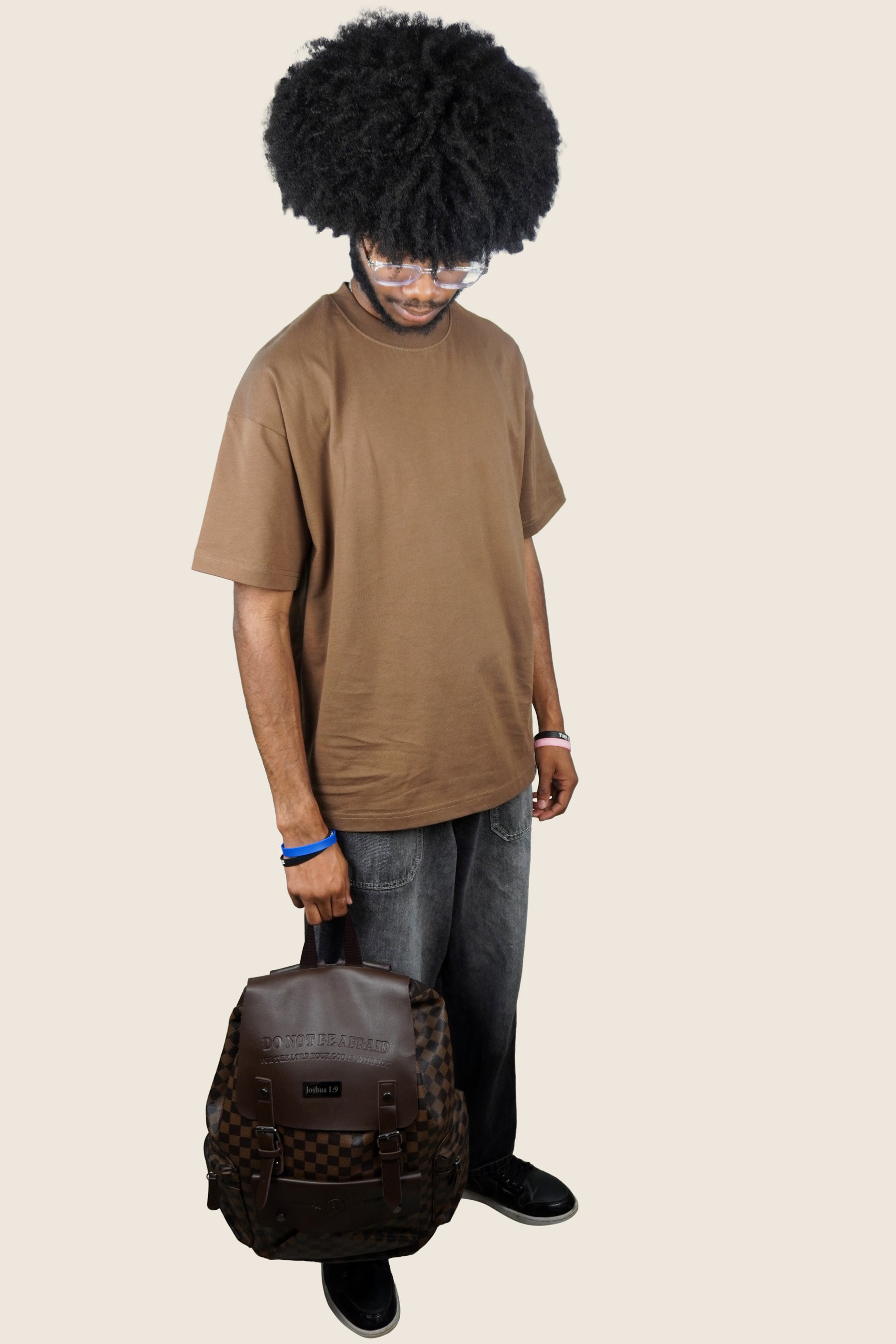 JOSHUA 1:9 — “DO NOT BE AFRAID” PREMIUM BACKPACK - BROWN