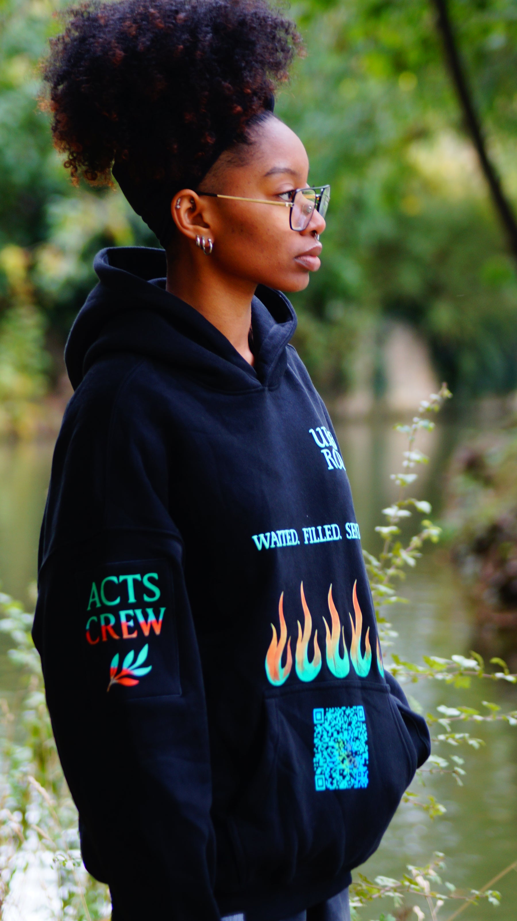 UPPER ROOM — “WAITED. FILLED. SENT.”  Premium Unisex Hoodie