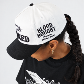 COVERED Premium Snapback Cap | White & Black