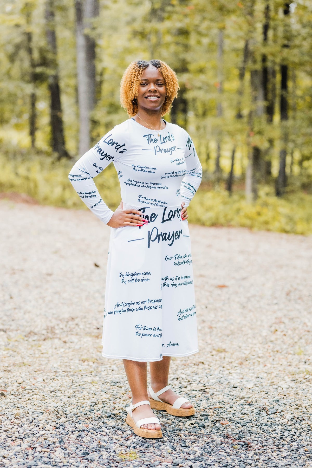 The Lord's Prayer I Premium Long Sleeve Midi Dress
