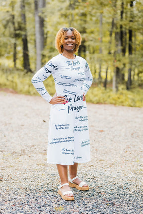 The Lord's Prayer I Premium Long Sleeve Midi Dress