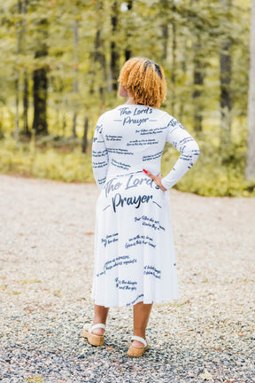 The Lord's Prayer I Premium Long Sleeve Midi Dress