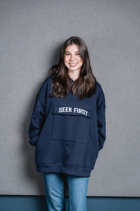 SEEK FIRST | JESUS HOODIE | ZIP AND SIDE POCKETS