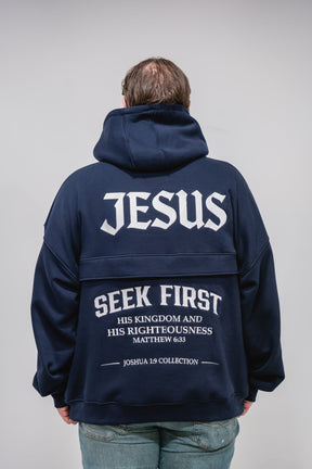 SEEK FIRST | JESUS HOODIE | ZIP AND SIDE POCKETS