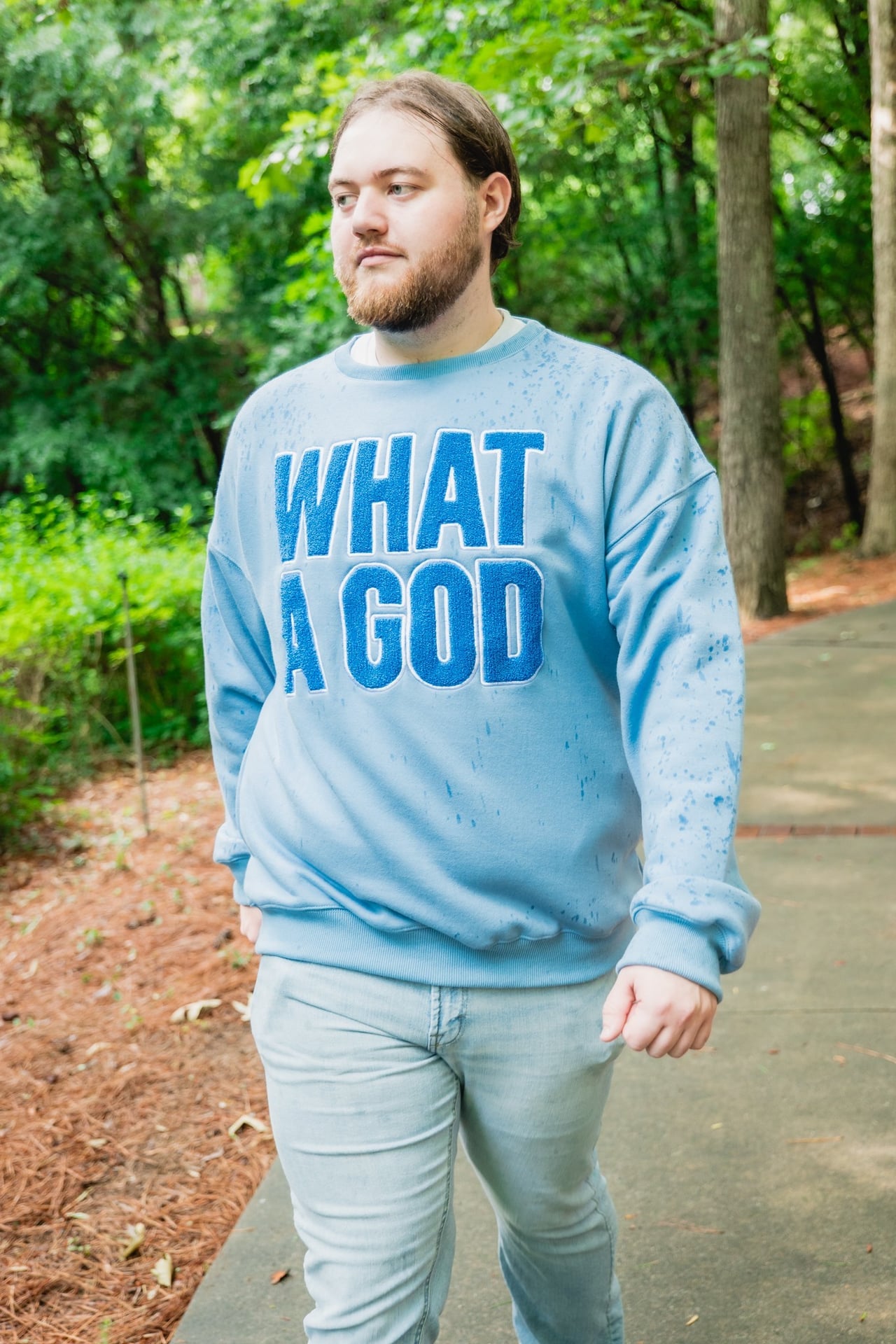 WHAT A GOD | OVERSIZED CHENILLE SWEATSHIRT