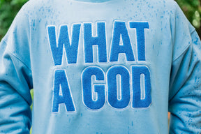 WHAT A GOD | OVERSIZED CHENILLE SWEATSHIRT