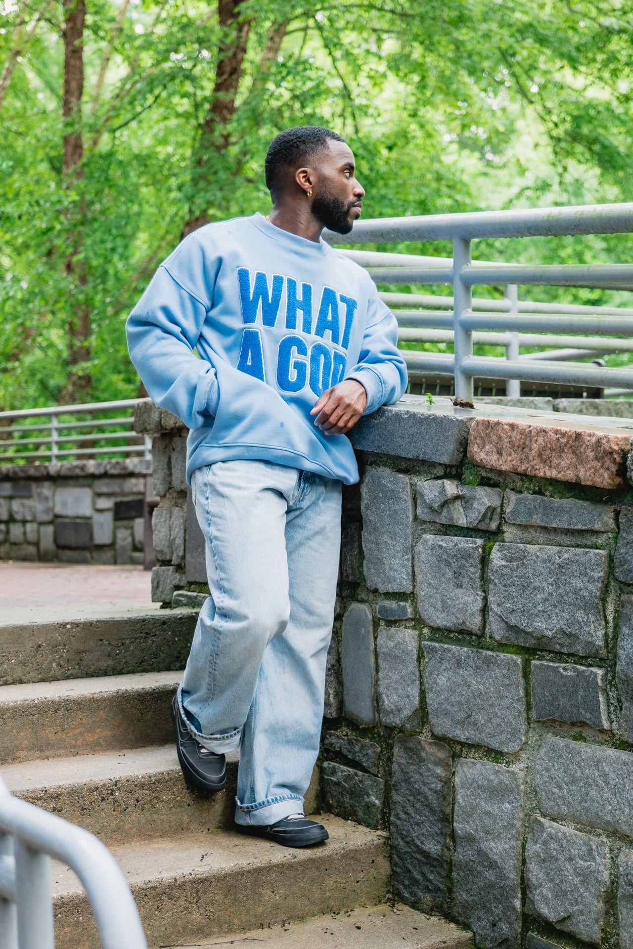 WHAT A GOD | OVERSIZED CHENILLE SWEATSHIRT