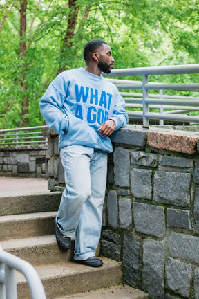 WHAT A GOD | OVERSIZED CHENILLE SWEATSHIRT