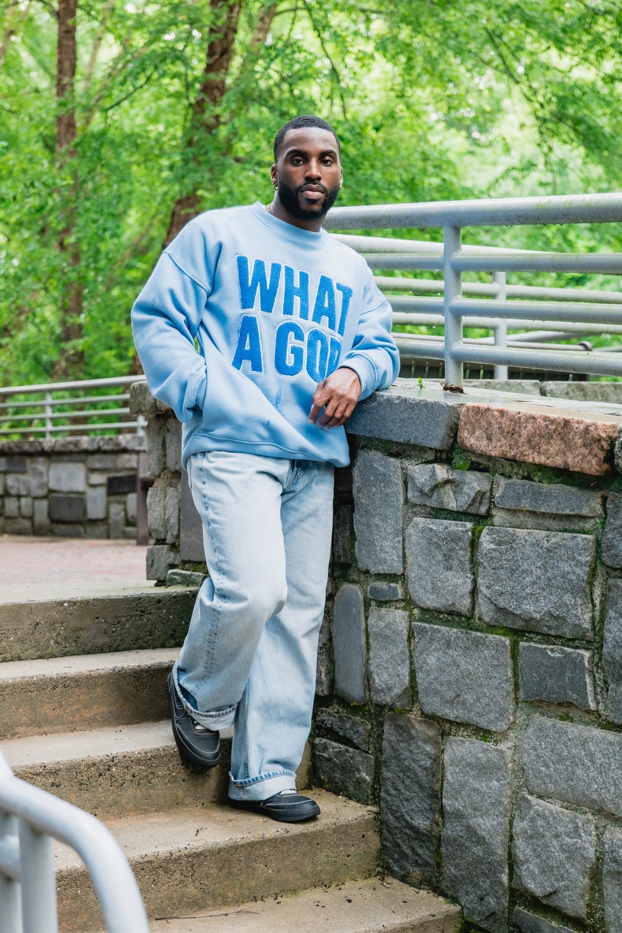WHAT A GOD | OVERSIZED CHENILLE SWEATSHIRT