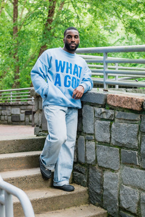 WHAT A GOD | OVERSIZED CHENILLE SWEATSHIRT