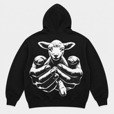 LAMB OF GOD™ — SIGNATURE 3D PUFF FULL FLEECE HOODIE l BLACK