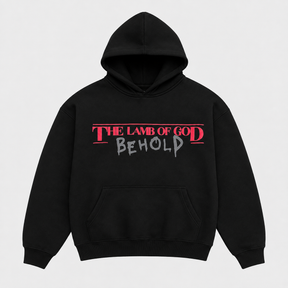 LAMB OF GOD™ — SIGNATURE 3D PUFF FULL FLEECE HOODIE l BLACK