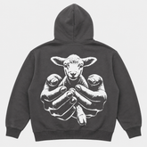 LAMB OF GOD™ — SIGNATURE 3D PUFF FULL FLEECE HOODIE l GRAY