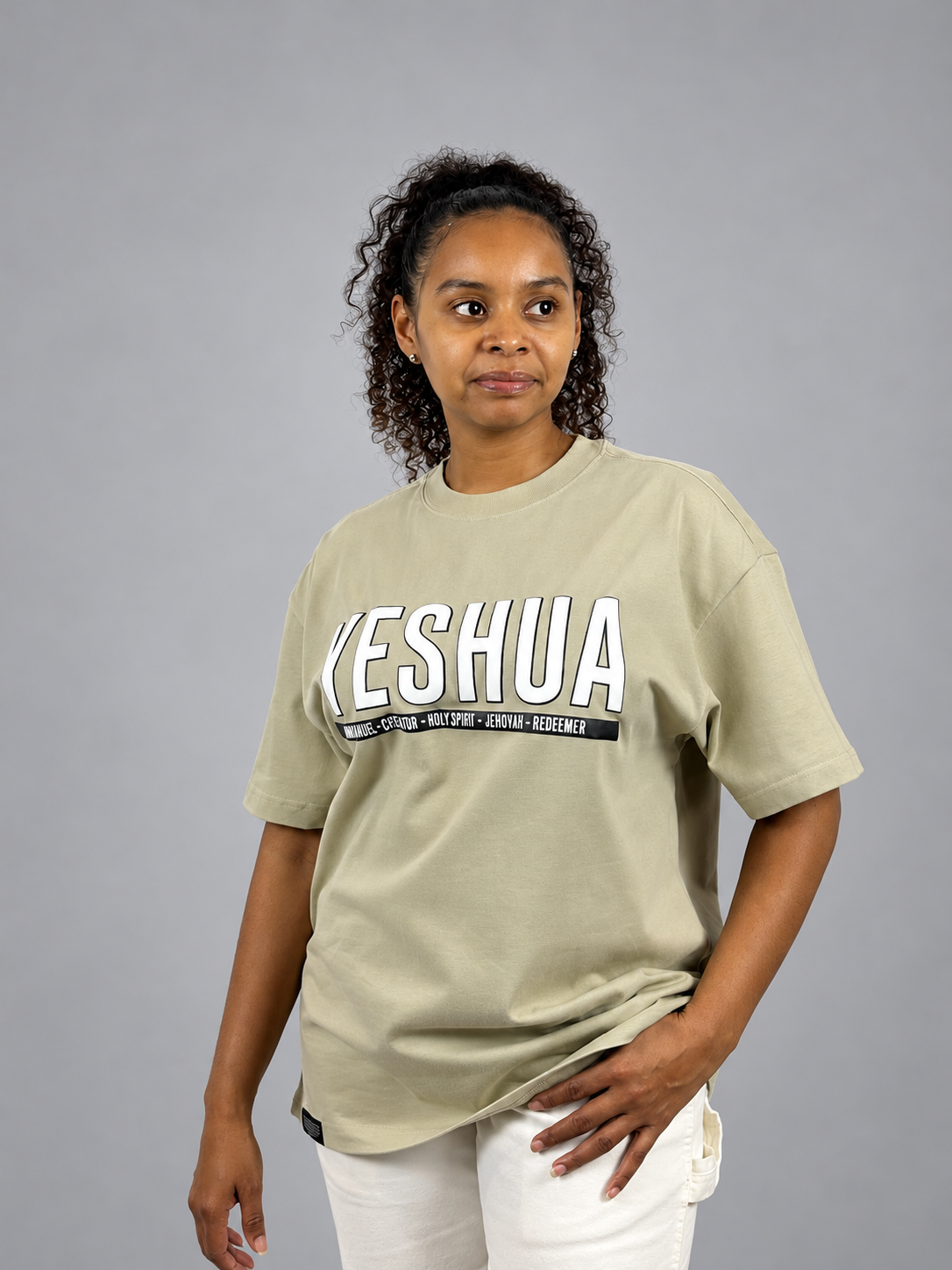 YESHUA | Signature 3D Puff Print Oversized Tee