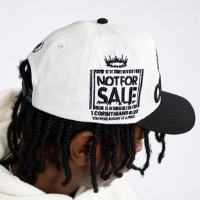 COVERED Premium Snapback Cap | White & Black