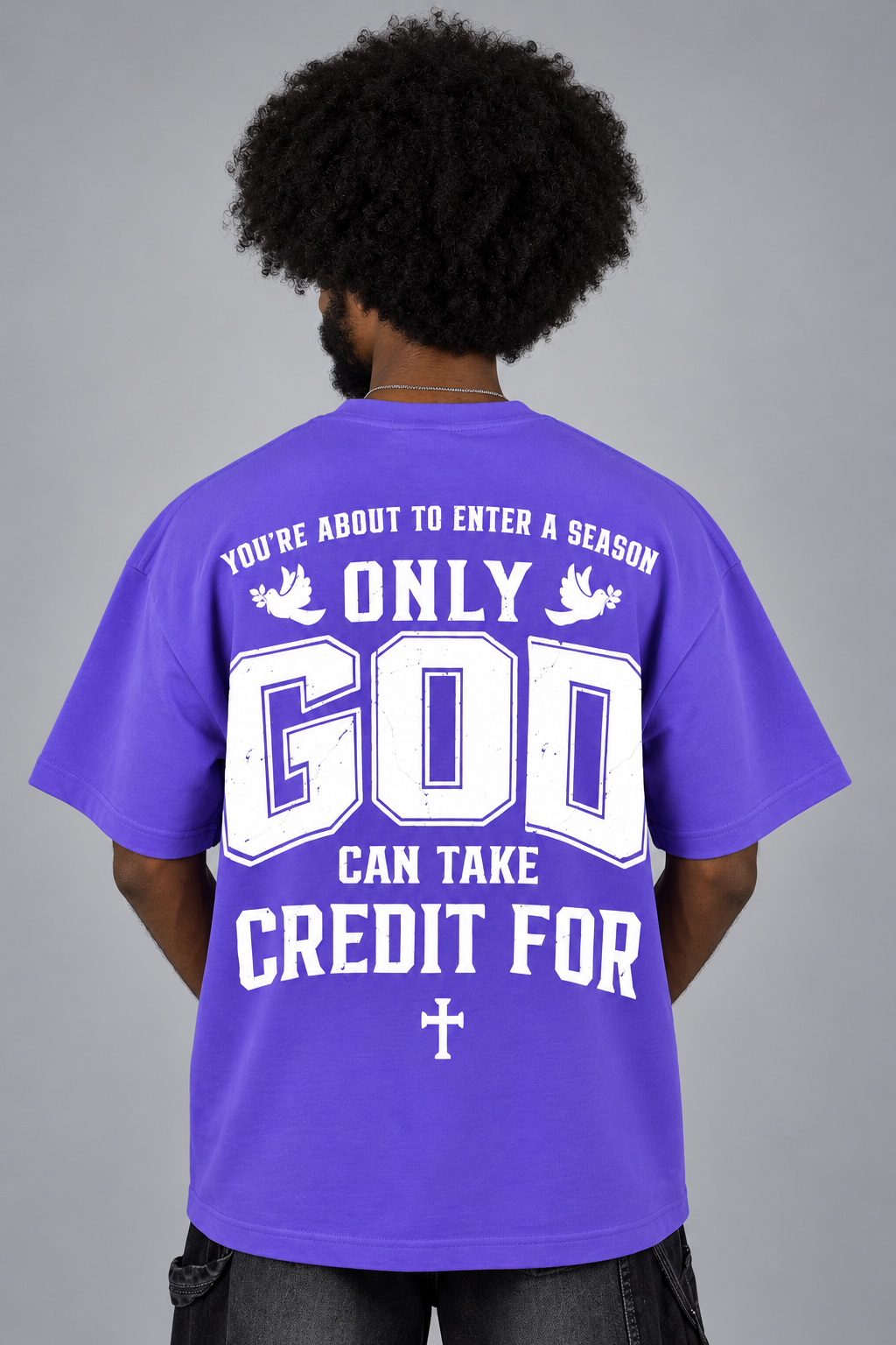 ONLY GOD | Signature 3D Puff Print Oversized Tee