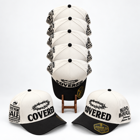 COVERED Premium Snapback Cap | White & Black