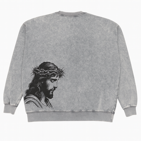 YESHUA (יֵשׁוּעַ) – Unisex Premium Oversized Embroidered Sweatshirt w/ Side Pockets