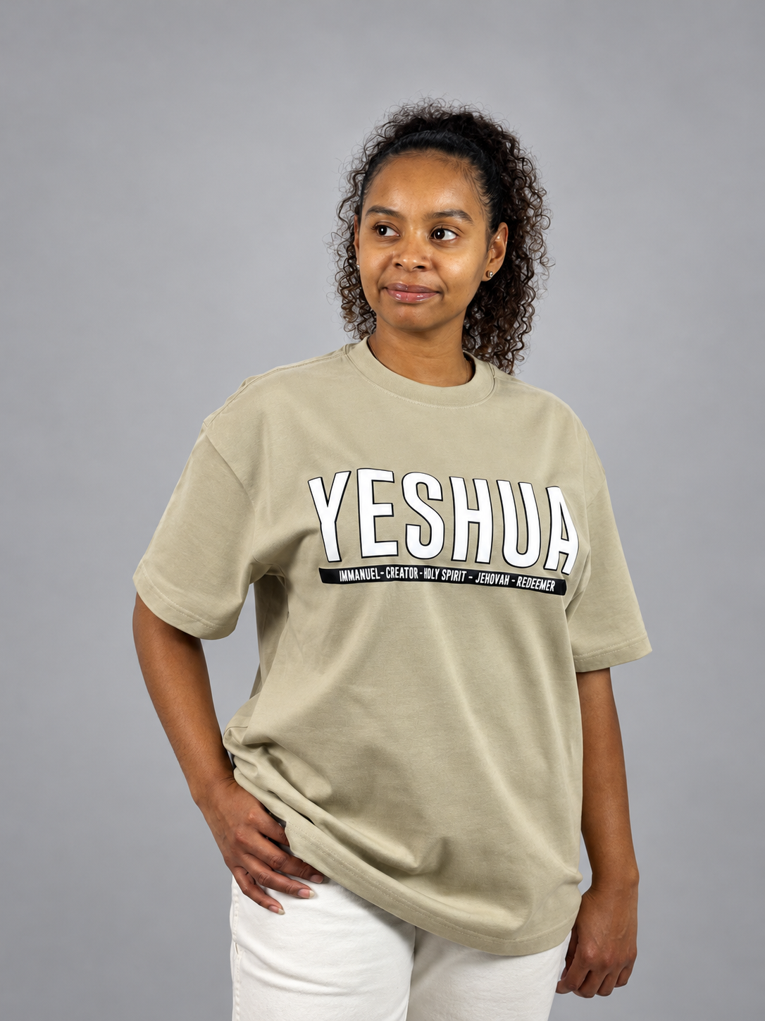 YESHUA | Signature 3D Puff Print Oversized Tee