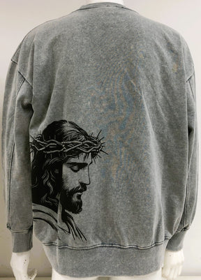 YESHUA (יֵשׁוּעַ) – Unisex Premium Oversized Embroidered Sweatshirt w/ Side Pockets