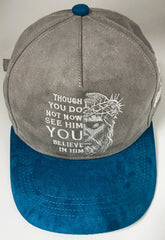 JESUS I BELIEVE – Premium Suede Embroidered Baseball Hat