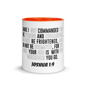 Joshua 1:9 I Mug with Color Inside